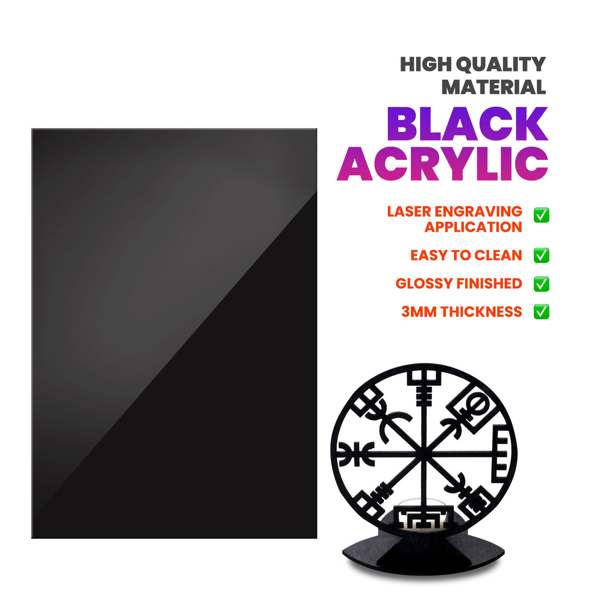 Akrilik Hitam