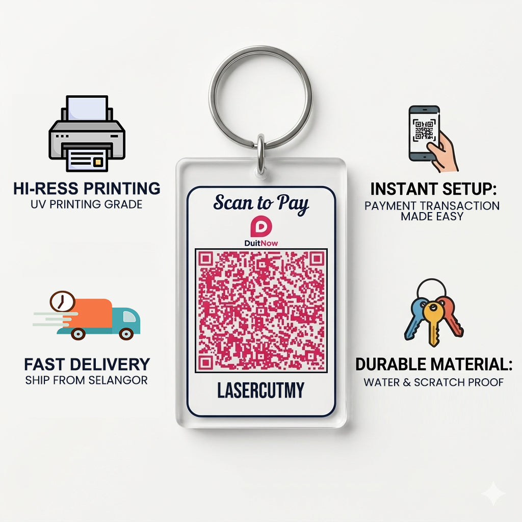 Keychain QR UV PRINT