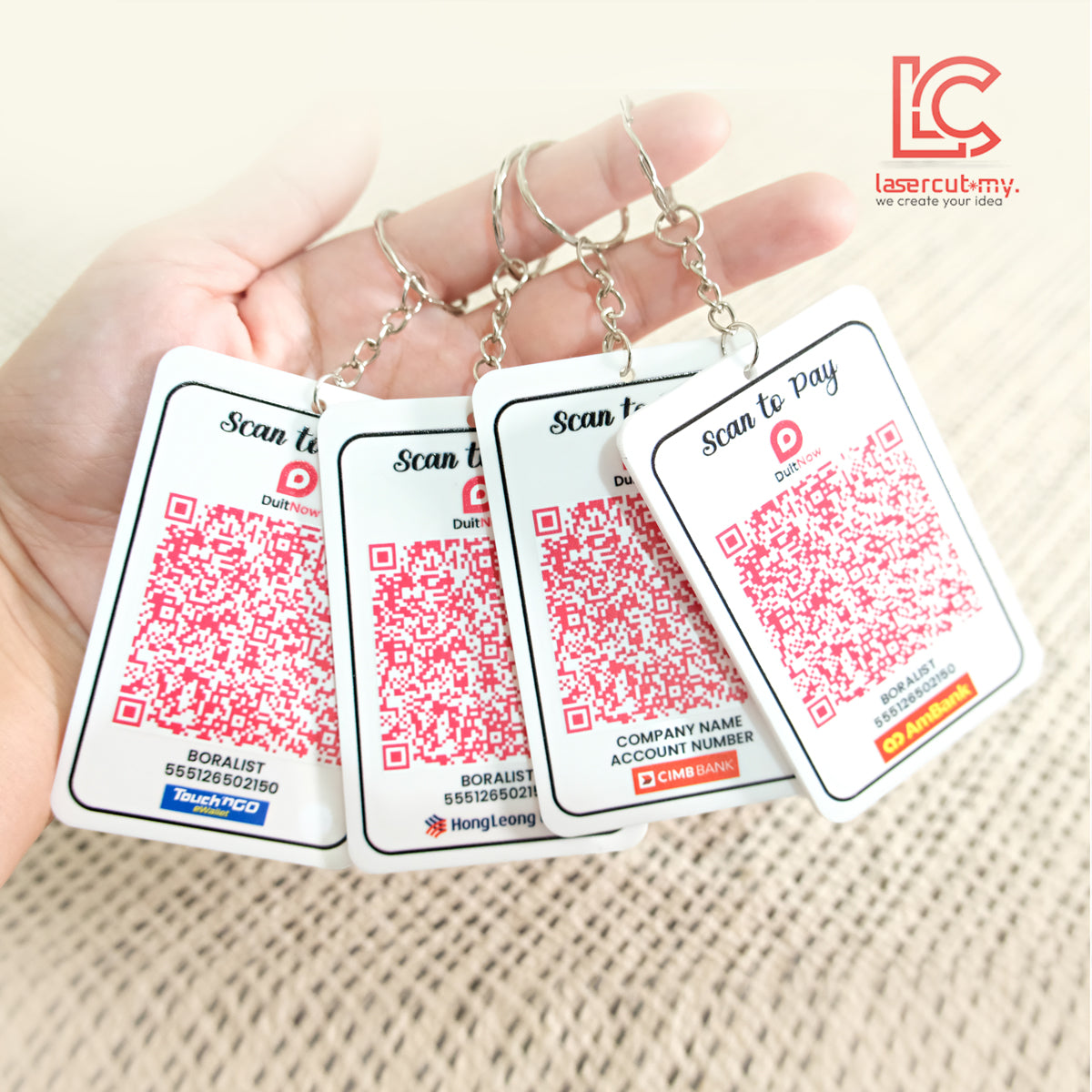 Keychain QR UV PRINT