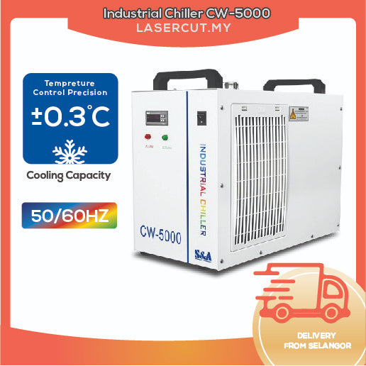 CW5000 Industrial Water Cooler Chiller untuk Mesin Ukiran Laser