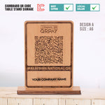 Kod QR Papan Tanda / Kod QR EWallet/ Papan Tanda Ukiran Laser