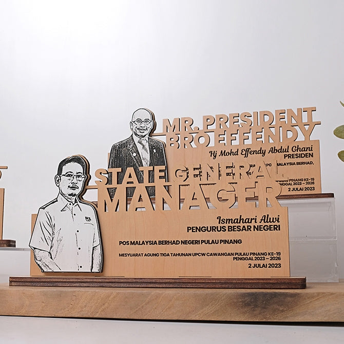 Desk Signgboard Potrait Exclusive