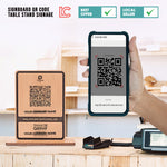Kod QR Papan Tanda / Kod QR EWallet/ Papan Tanda Ukiran Laser