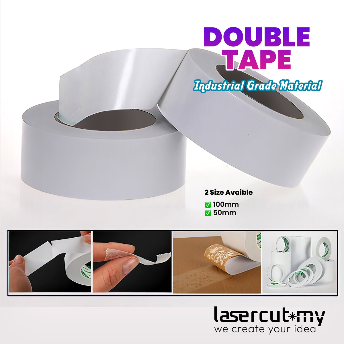 Double-Sided Tissue TapePro - 50 Meters