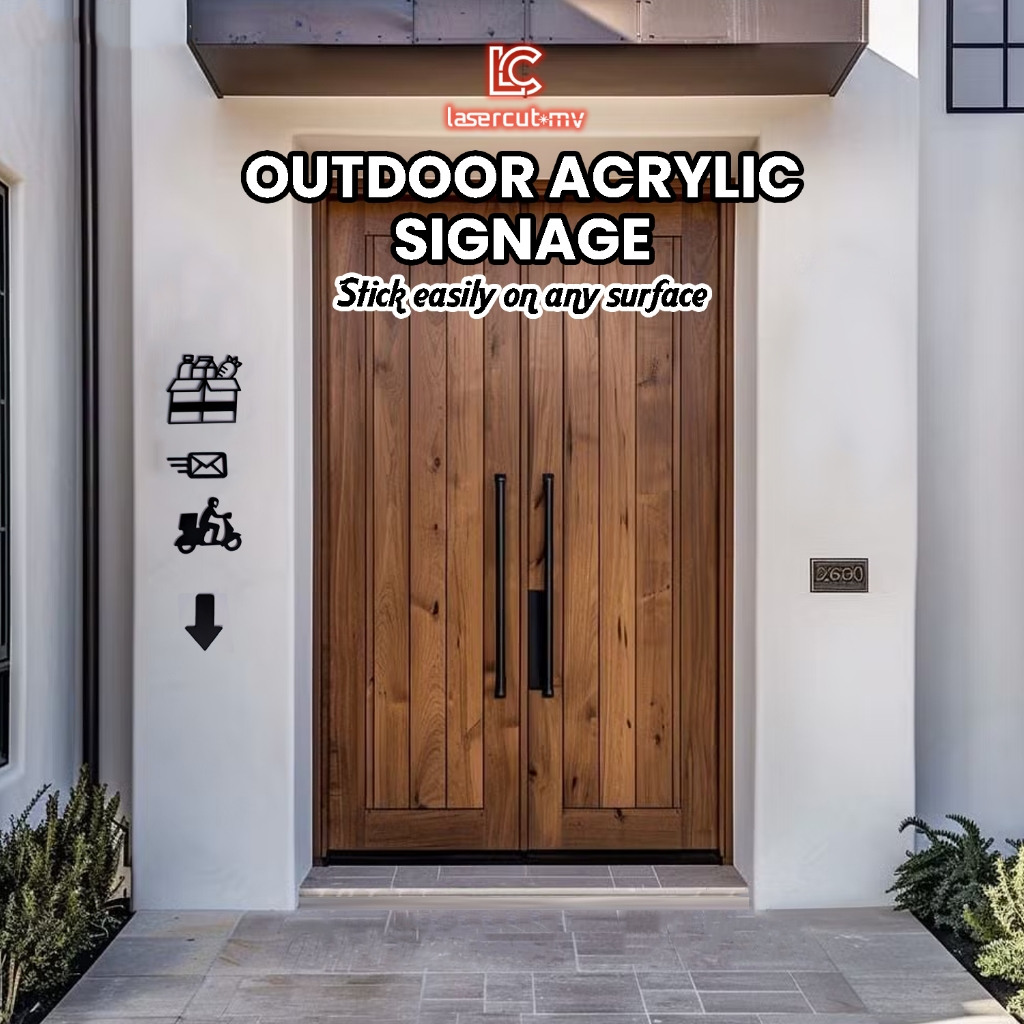 3D Sign Toilet WC Washroom Tandas Wall Decoration Signage Papan Tandas