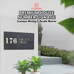 Modern Nombor Rumah | House Number Plate Custom Signage Cantik No Plat Alamat Number Rumah Custom