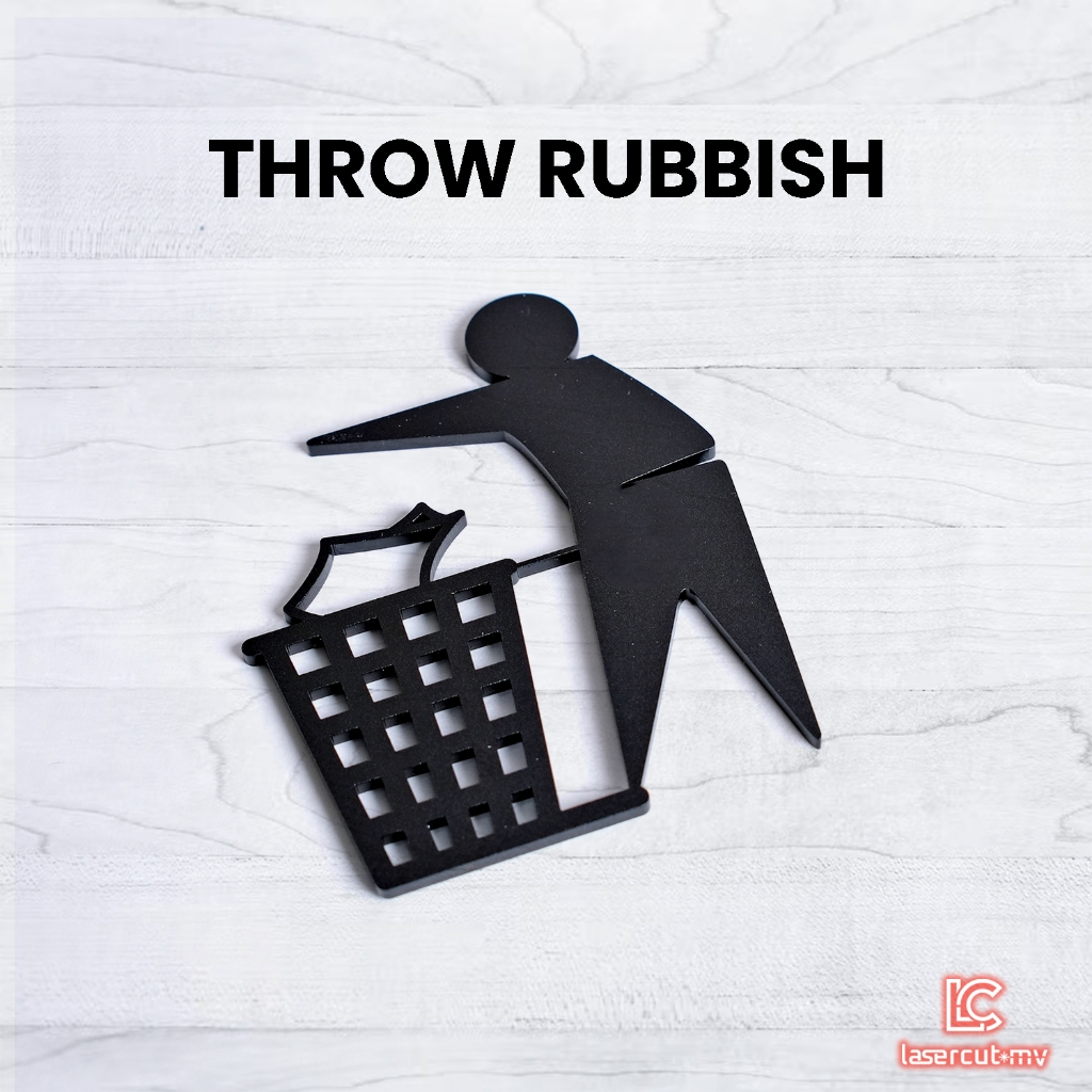 3D Sign Toilet WC Washroom Tandas Wall Decoration Signage Papan Tandas