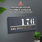 Modern Nombor Rumah | House Number Plate Custom Signage Cantik No Plat Alamat Number Rumah Custom