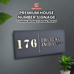 Modern Nombor Rumah | House Number Plate Custom Signage Cantik No Plat Alamat Number Rumah Custom