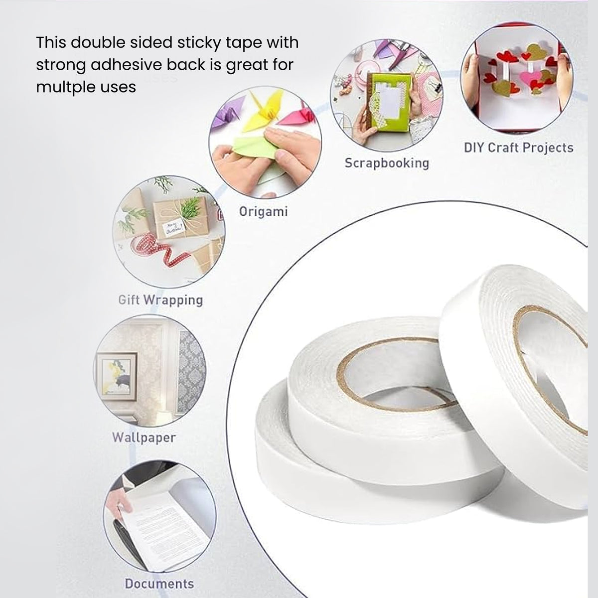 Double-Sided Tissue TapePro - 50 Meters