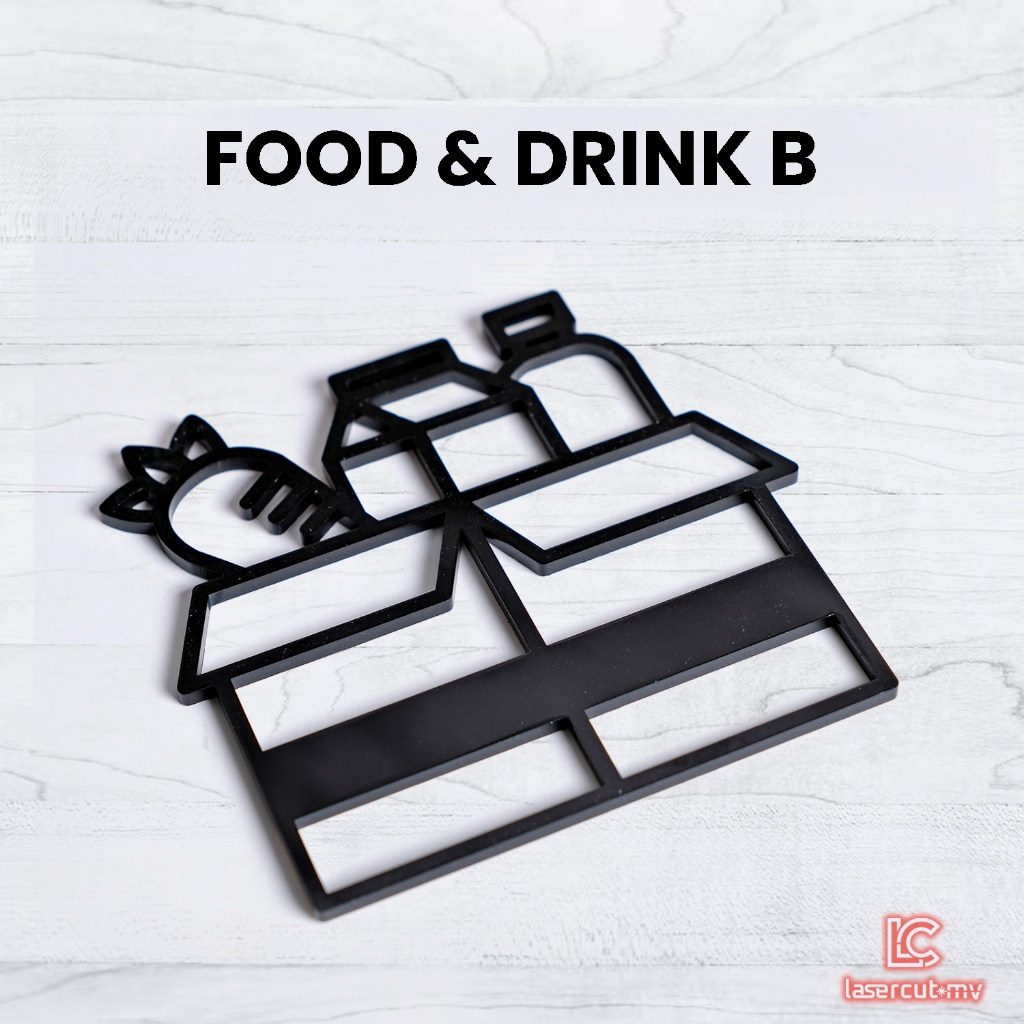 3D Sign Toilet WC Washroom Tandas Wall Decoration Signage Papan Tandas