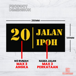 Modern Nombor Rumah | House Number Plate Custom Signage Cantik No Plat Alamat Number Rumah Custom