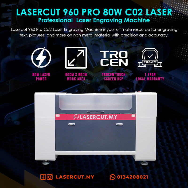 80W 960 CO2 Laser Engraver Machine (PRO)