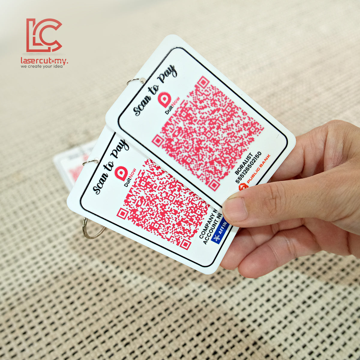 Keychain QR UV PRINT